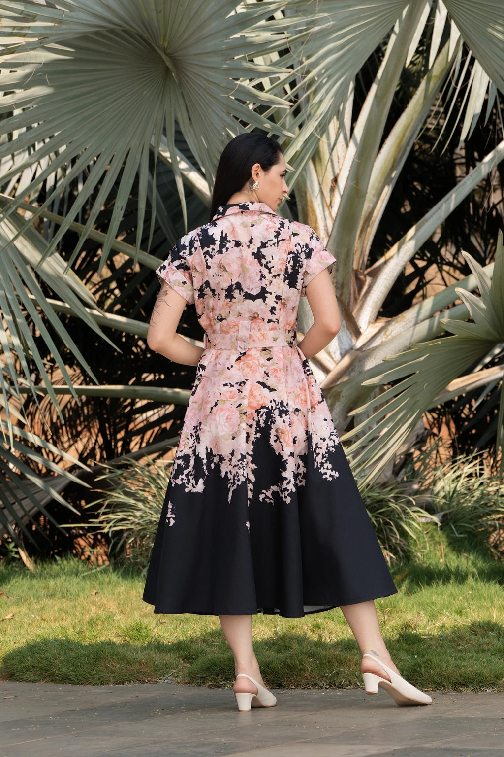 Maison Rose Dress - Black Rose