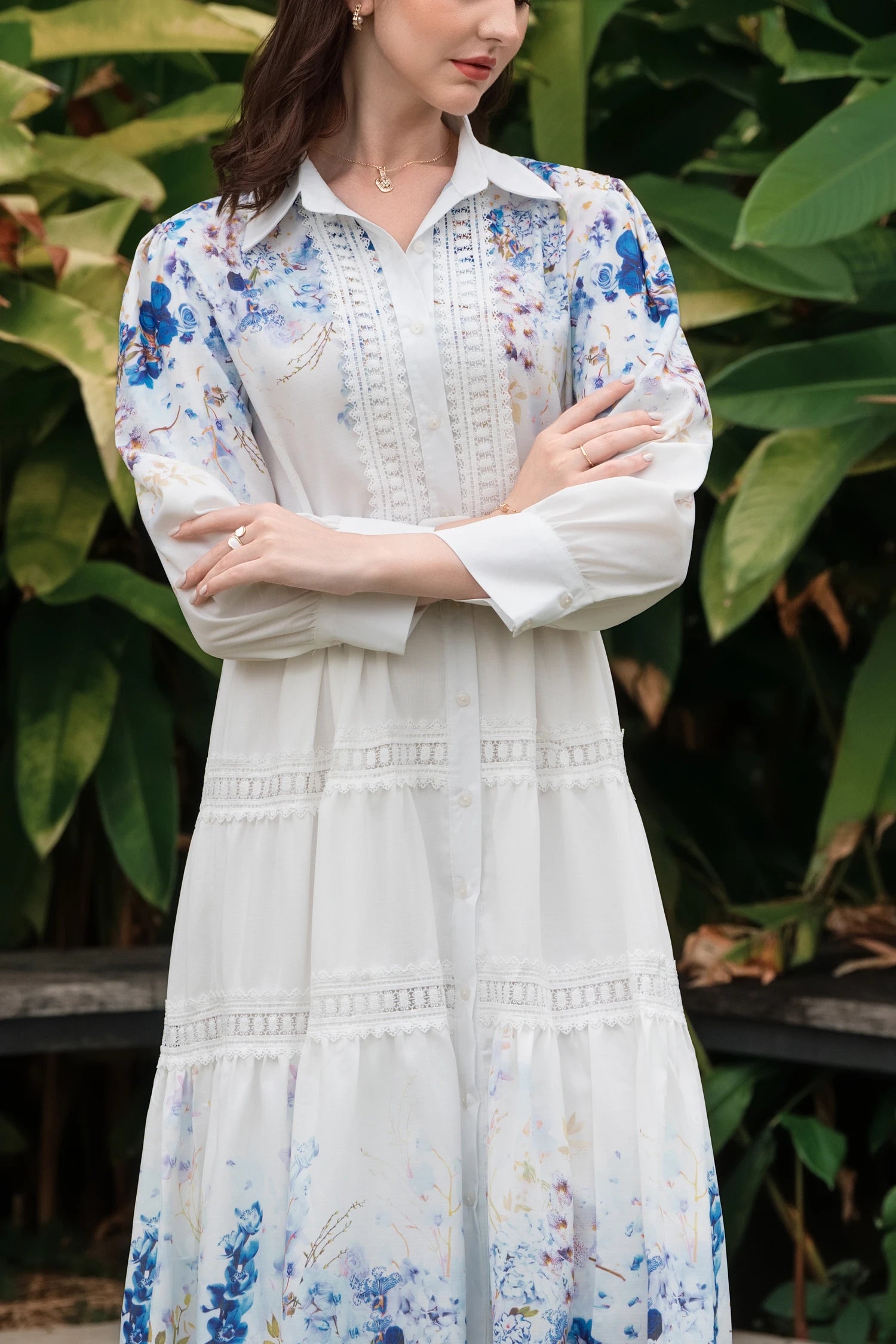 Rose Jardin Signature Dress - Blue