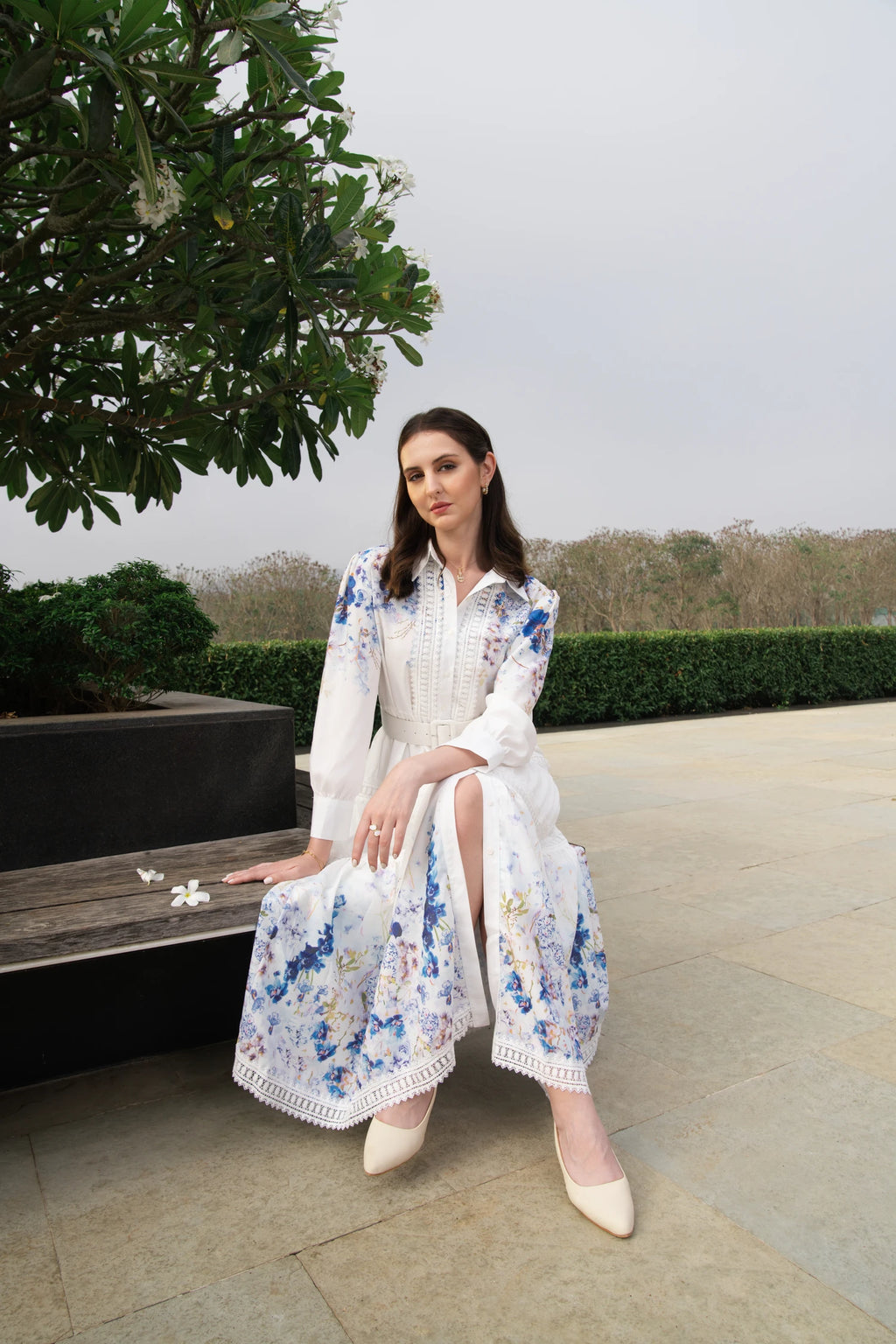 Rose Jardin Signature Dress - Blue