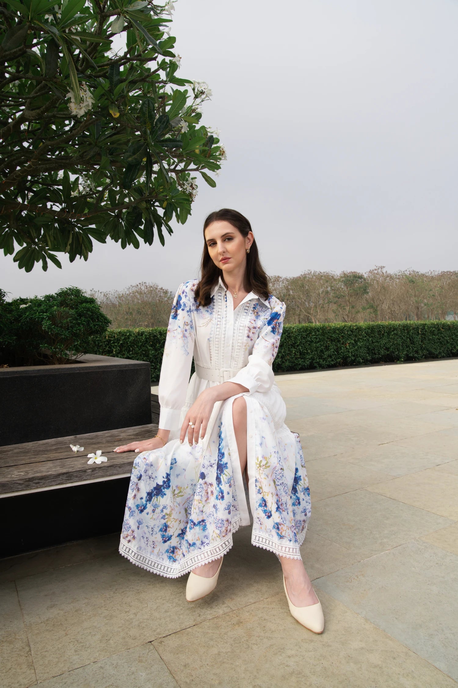 Rose Jardin Signature Dress - Blue
