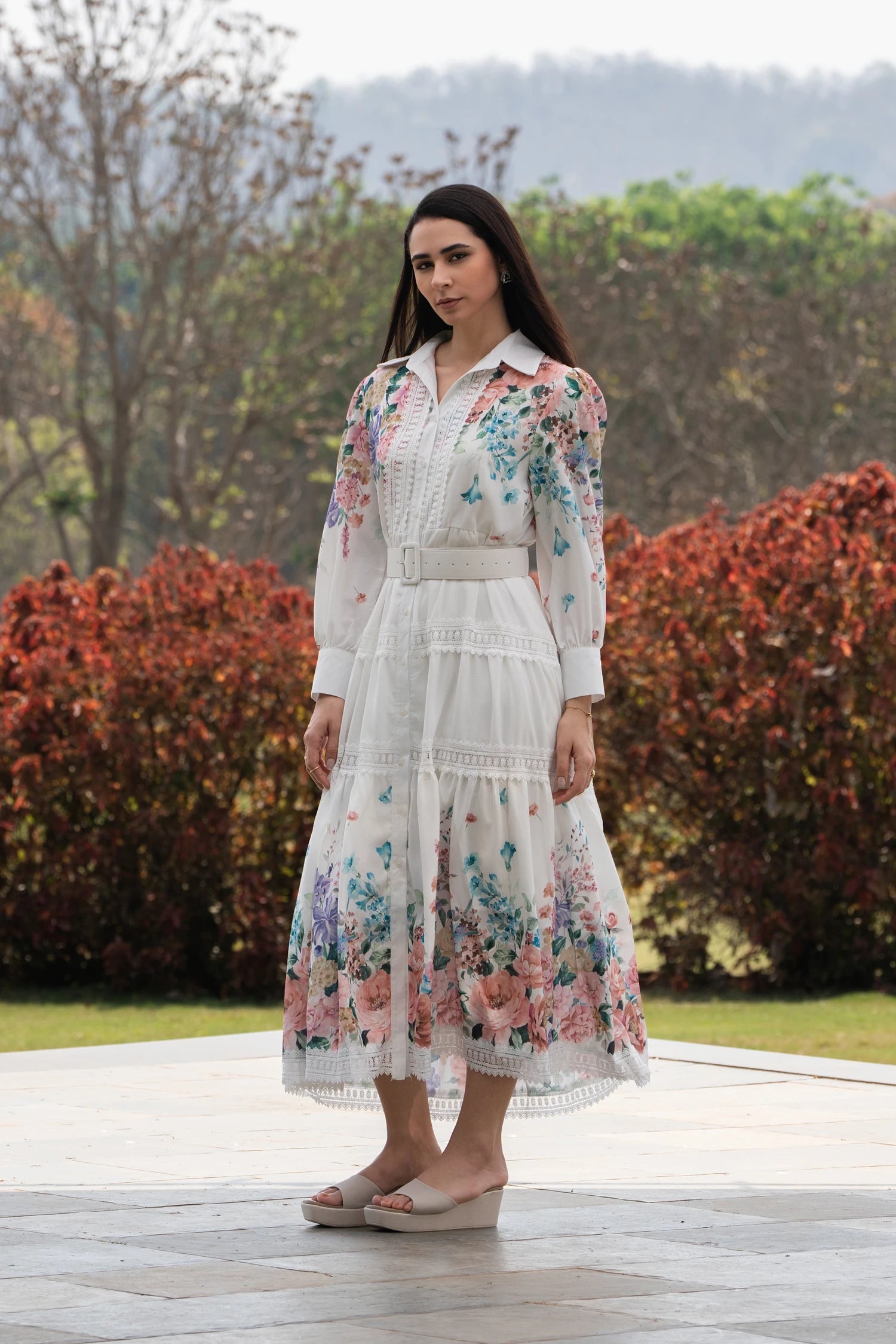 Rose Jardin Signature Dress - Ivory Floral