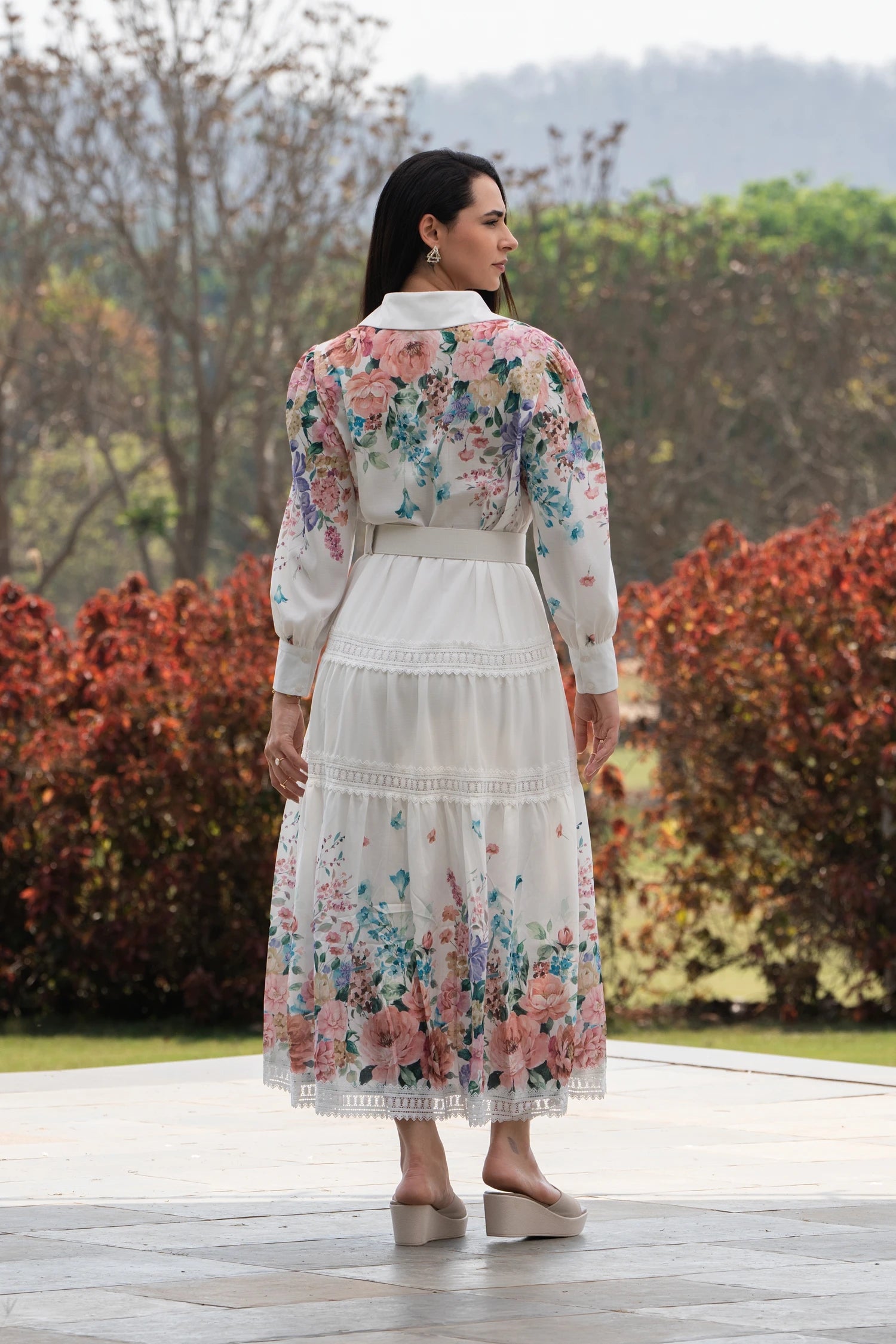 Rose Jardin Signature Dress - Ivory Floral