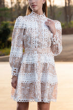 The Capri Lace Dress - Blush Beige