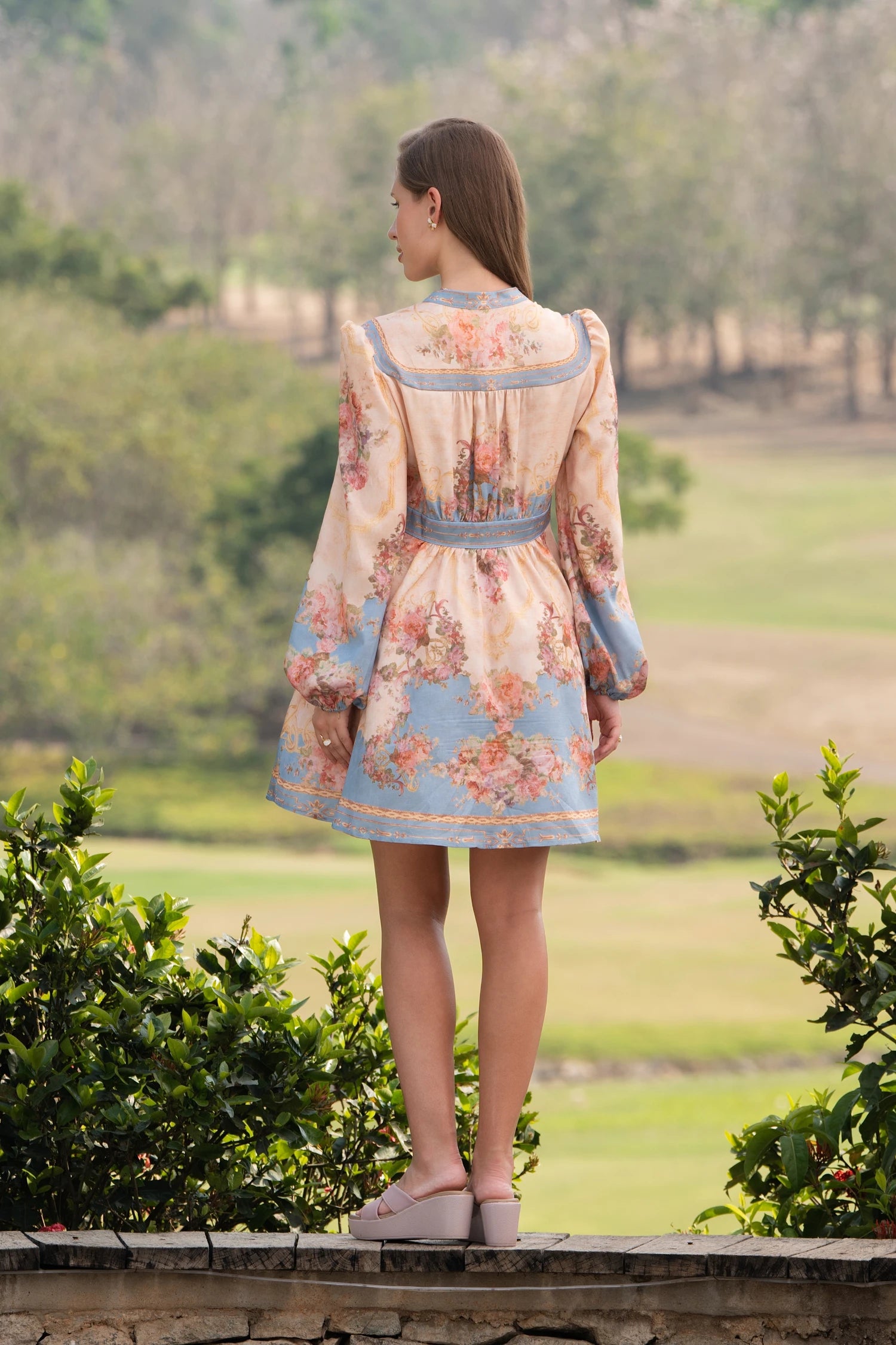 The Duchess Bloom Dress-Blue