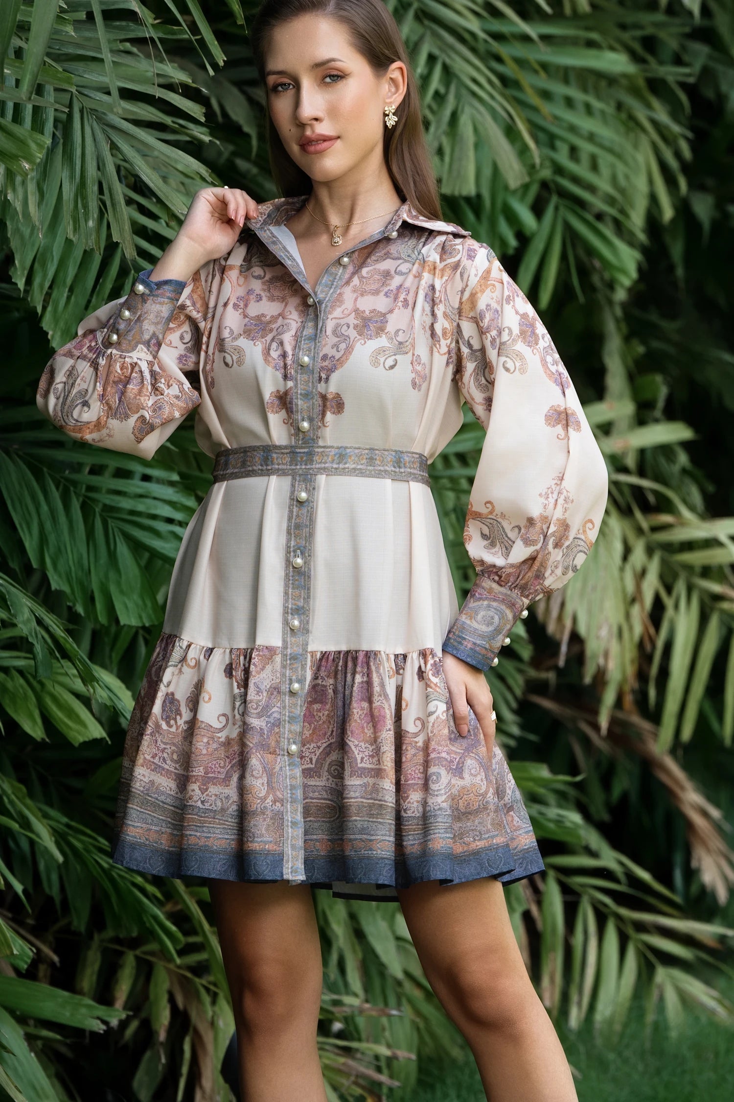 The Versailles Noir Dress - Blush Beige